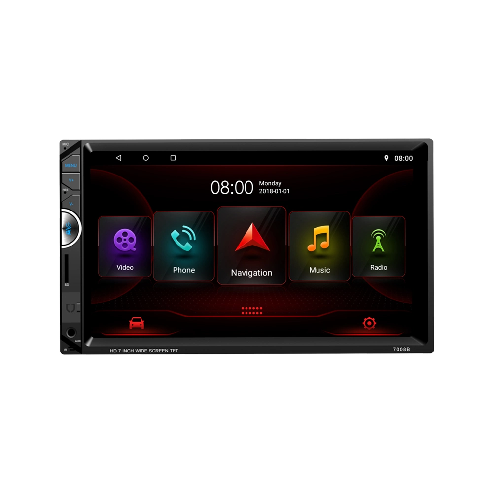 Dasaita 7 Inch Double DIN Compatible with Apple Carplay &amp; Android Auto 7&quot; IPS Touch Screen Am FM RDS with Bluetooth, Car Audio