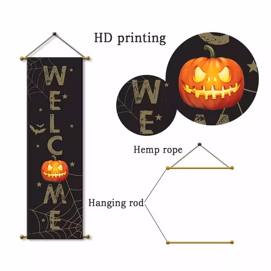Wholesale LED Santa Claus and Snowman Hanger Poster for Room Decoration