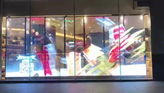 Window Glass Transparent LED Display with High Transparency for Indoor Outer View P7.8, P15.6