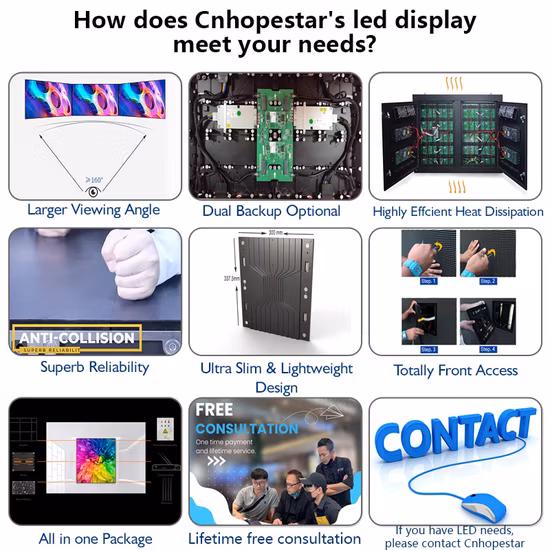 HD Rental Outdoor LED Display Screen Video Wall P2.6 High Refresh Full Color